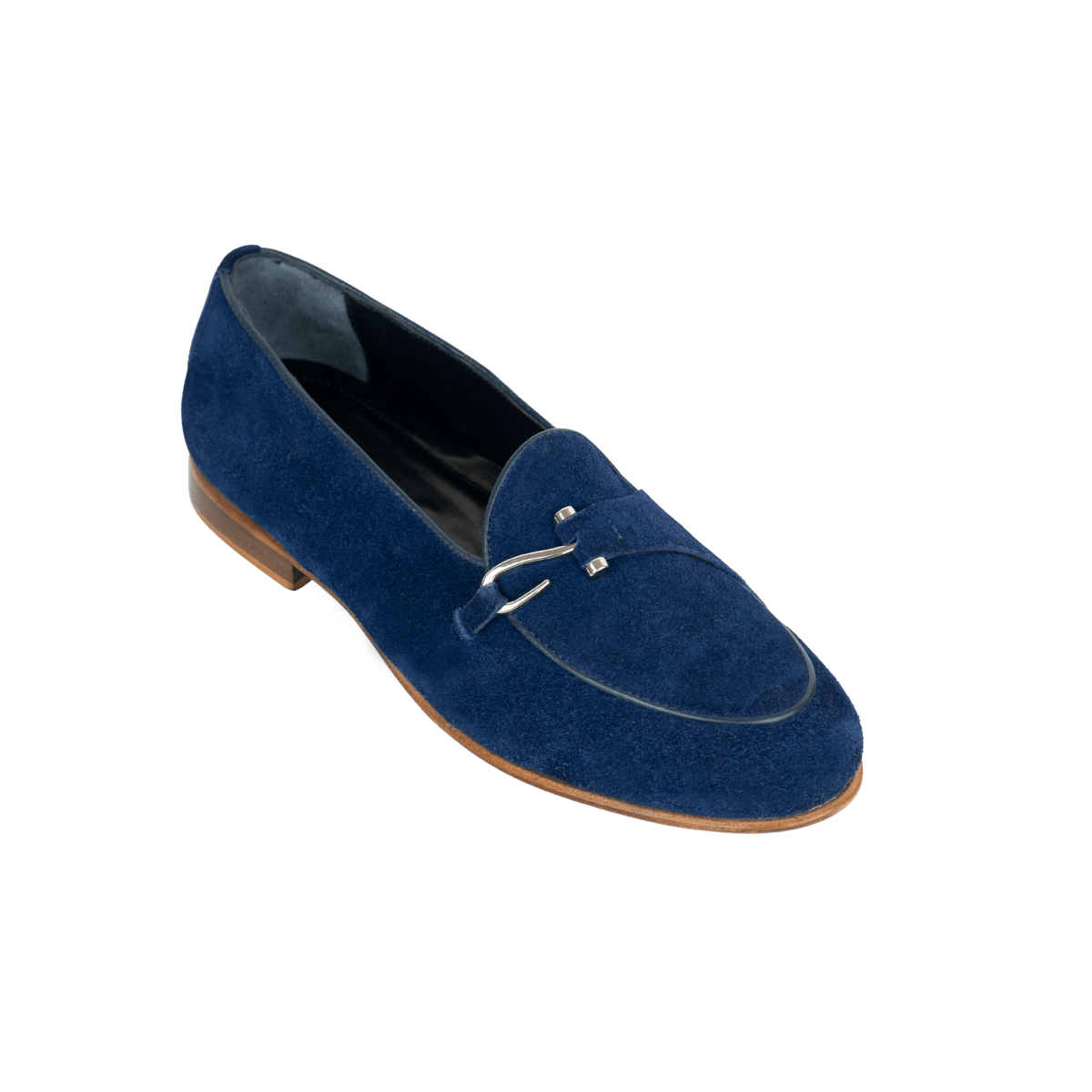 Francis: Mocassin Homme - Daim Bleu - Bleather Maroc