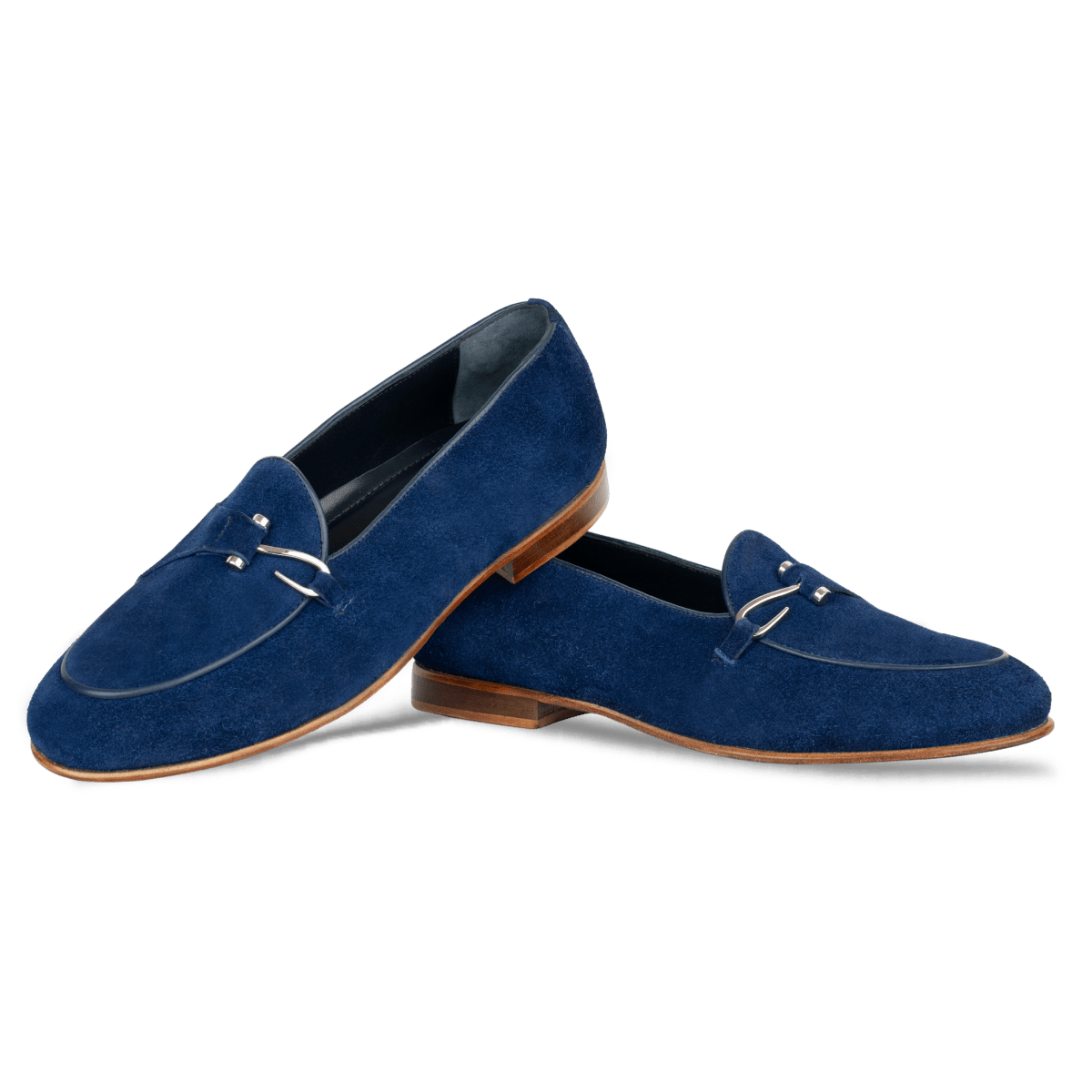 Francis: Mocassin Homme - Daim Bleu - Bleather Maroc