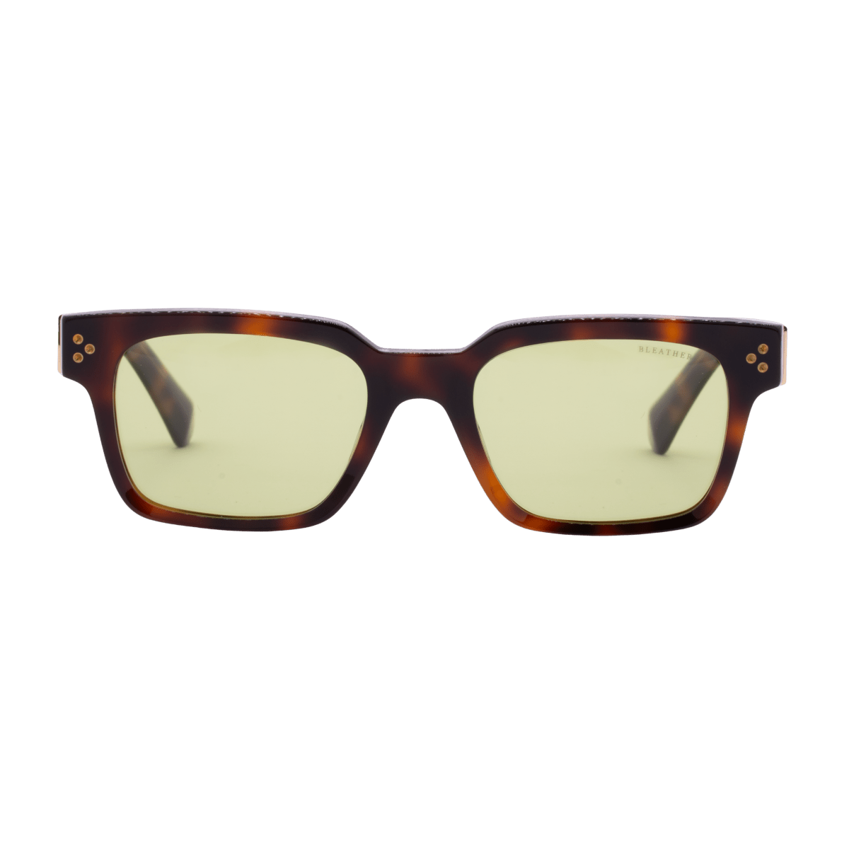 Harper A': Lunettes de soleil de luxe Vert trans/Havane - Bleather Maroc