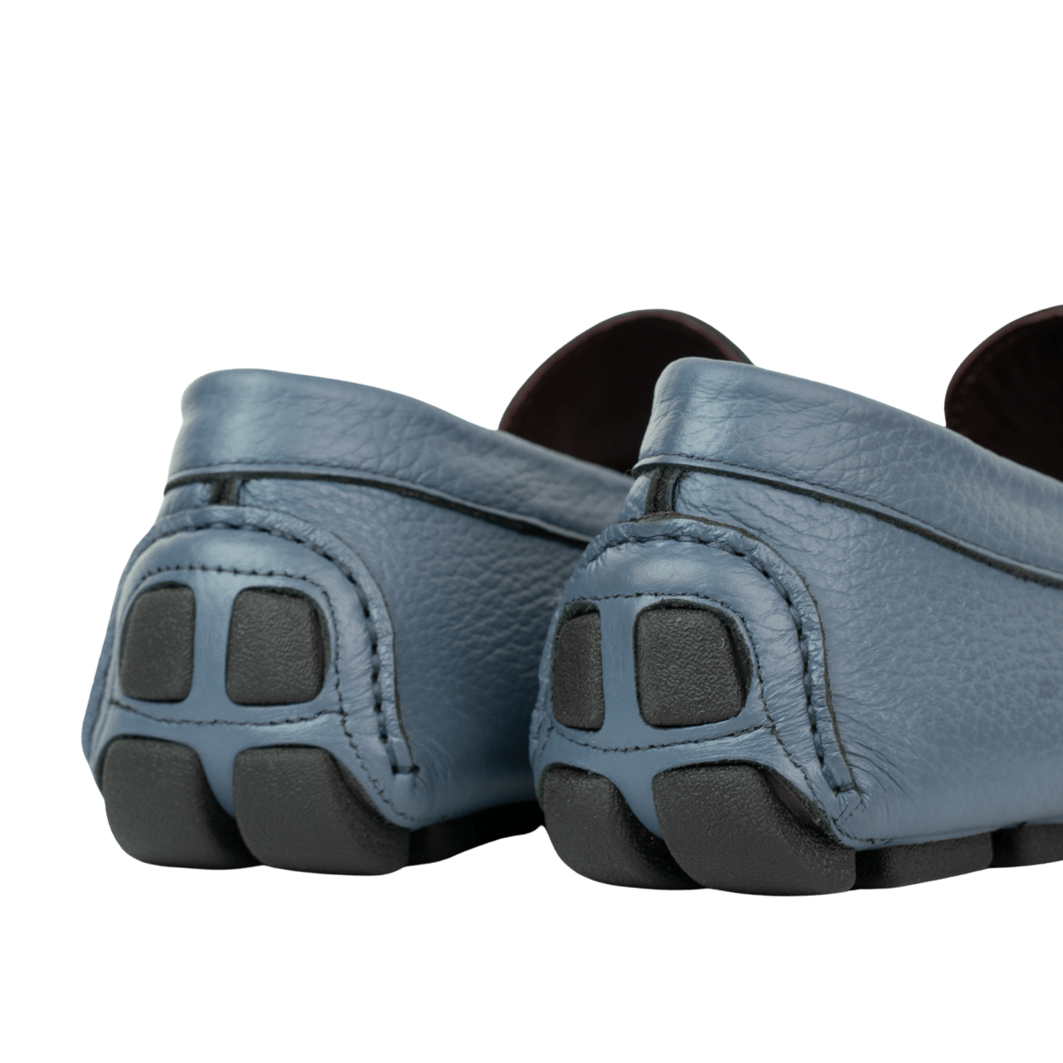 Harvey : Mocassin Homme - Cuir Bleu Saphir - Bleather Maroc