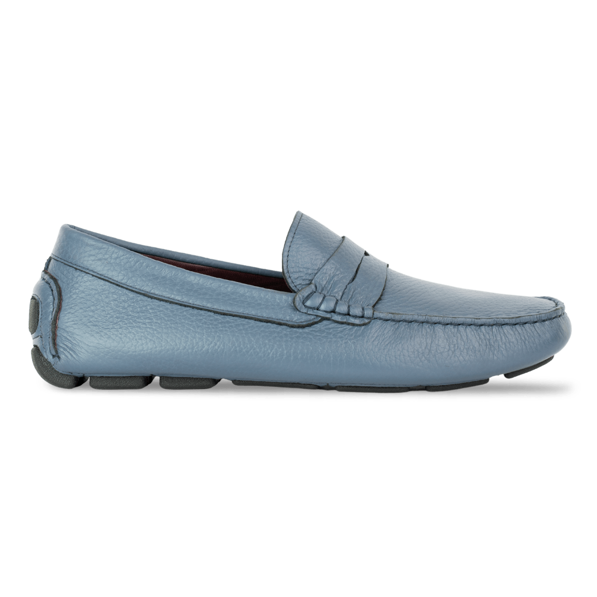 Harvey : Mocassin Homme - Cuir Bleu Saphir - Bleather Maroc