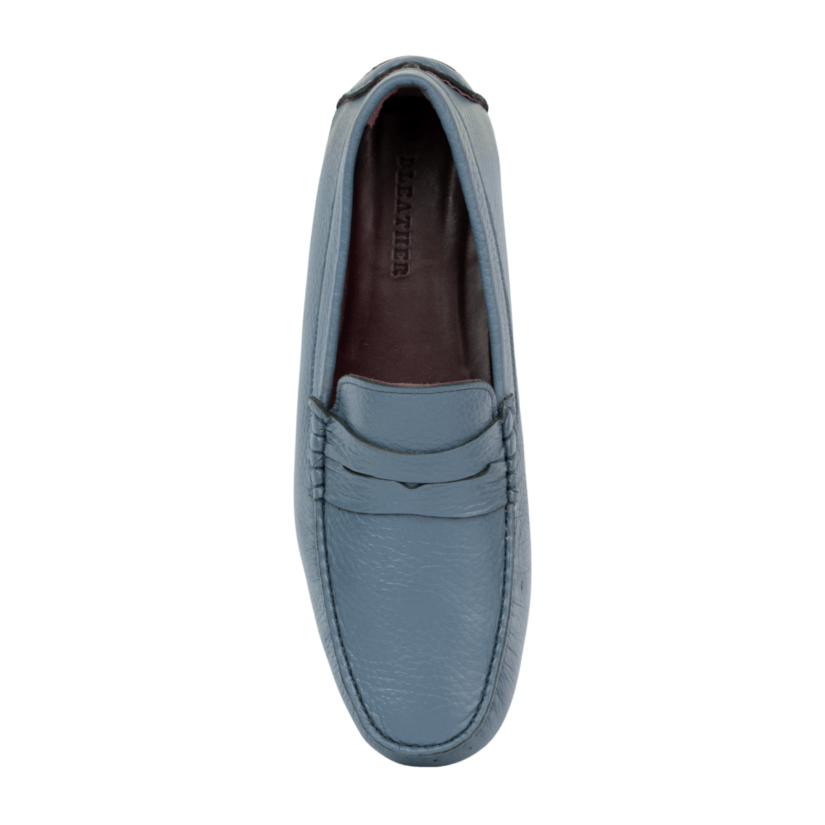 Harvey : Mocassin Homme - Cuir Bleu Saphir - Bleather Maroc