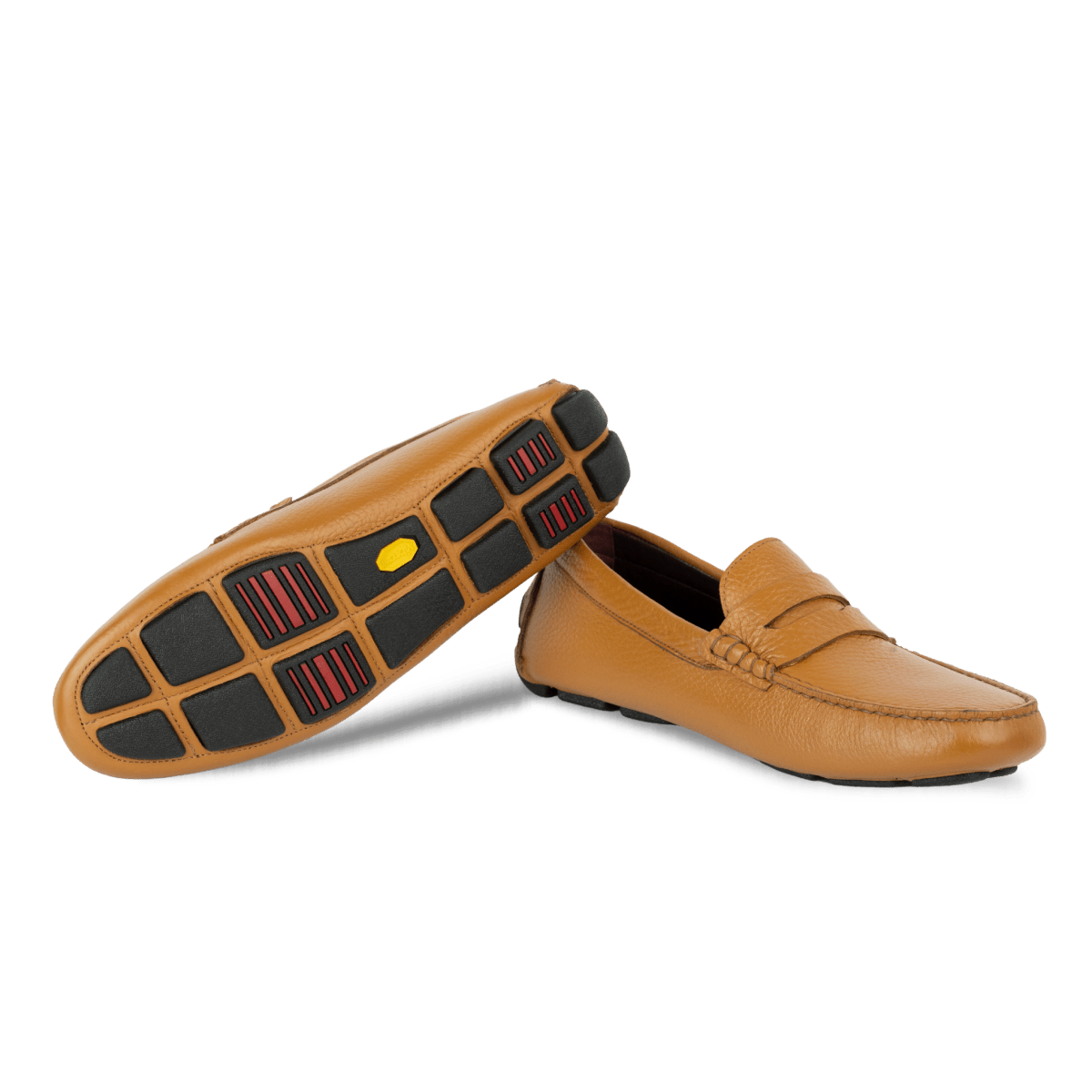 Harvey : Mocassin Homme - Cuir Cognac - Bleather Maroc