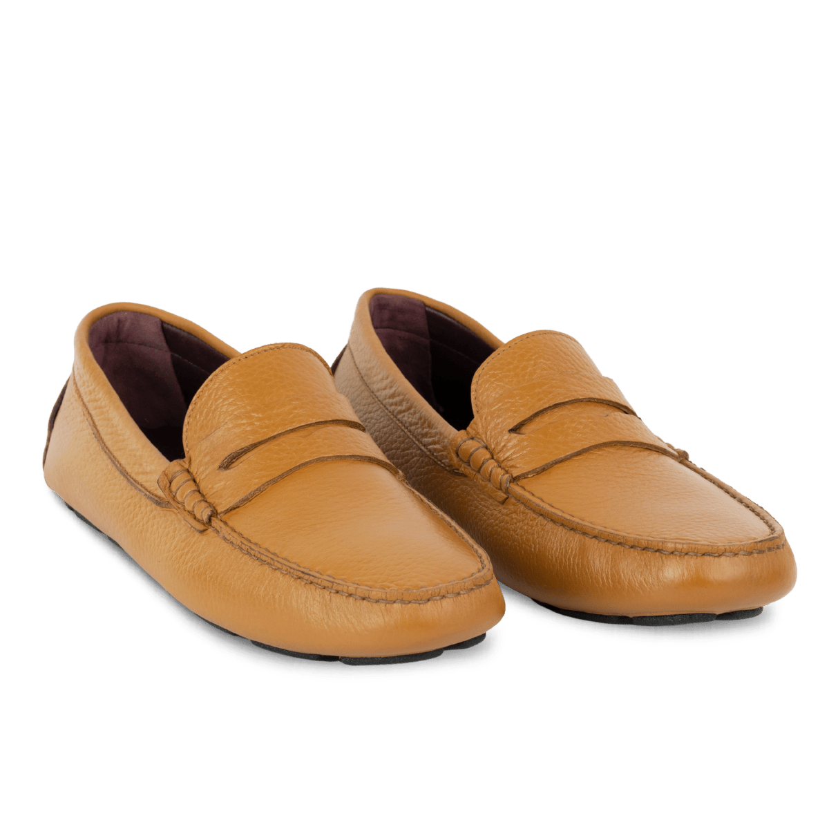 Harvey : Mocassin Homme - Cuir Cognac - Bleather Maroc