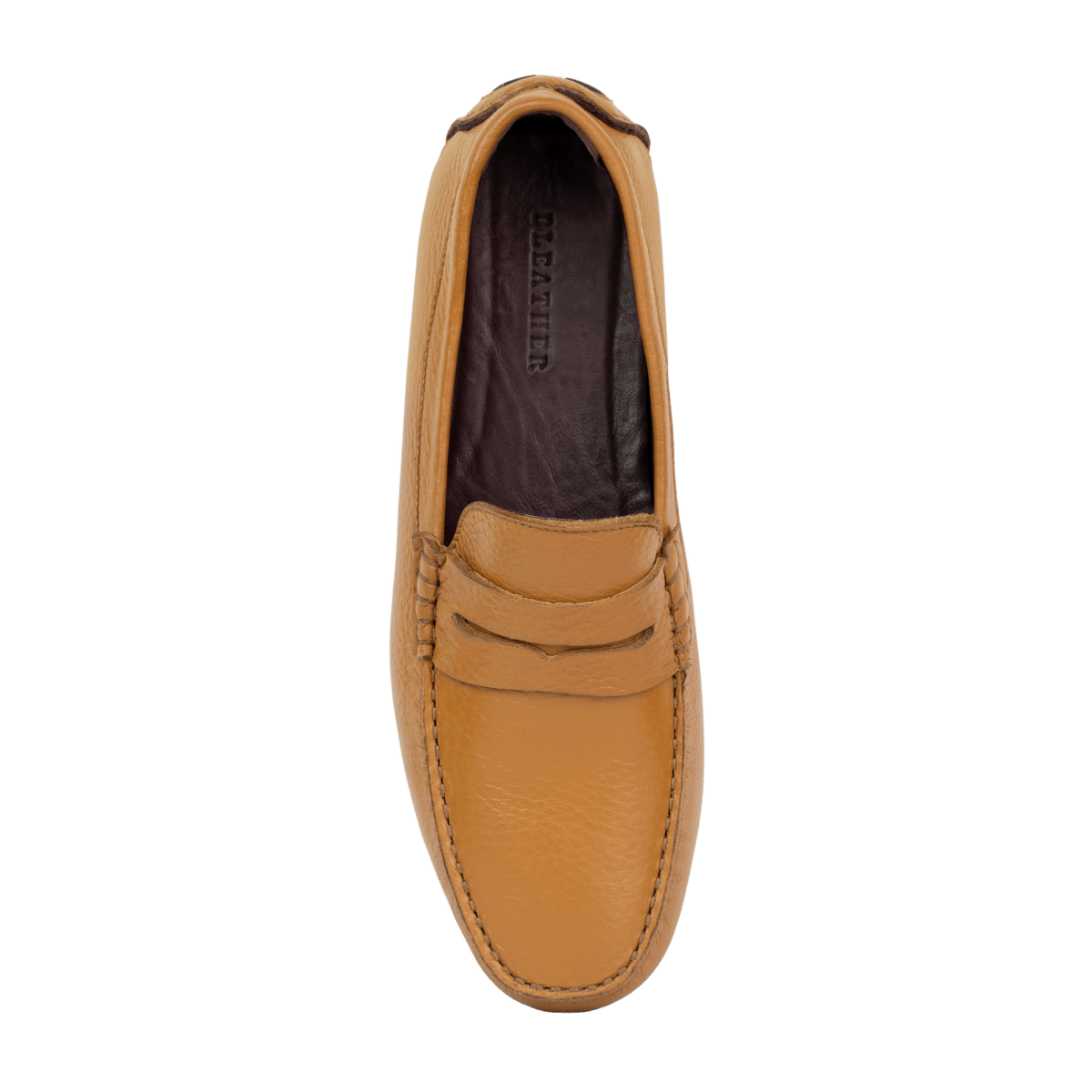 Harvey : Mocassin Homme - Cuir Cognac - Bleather Maroc