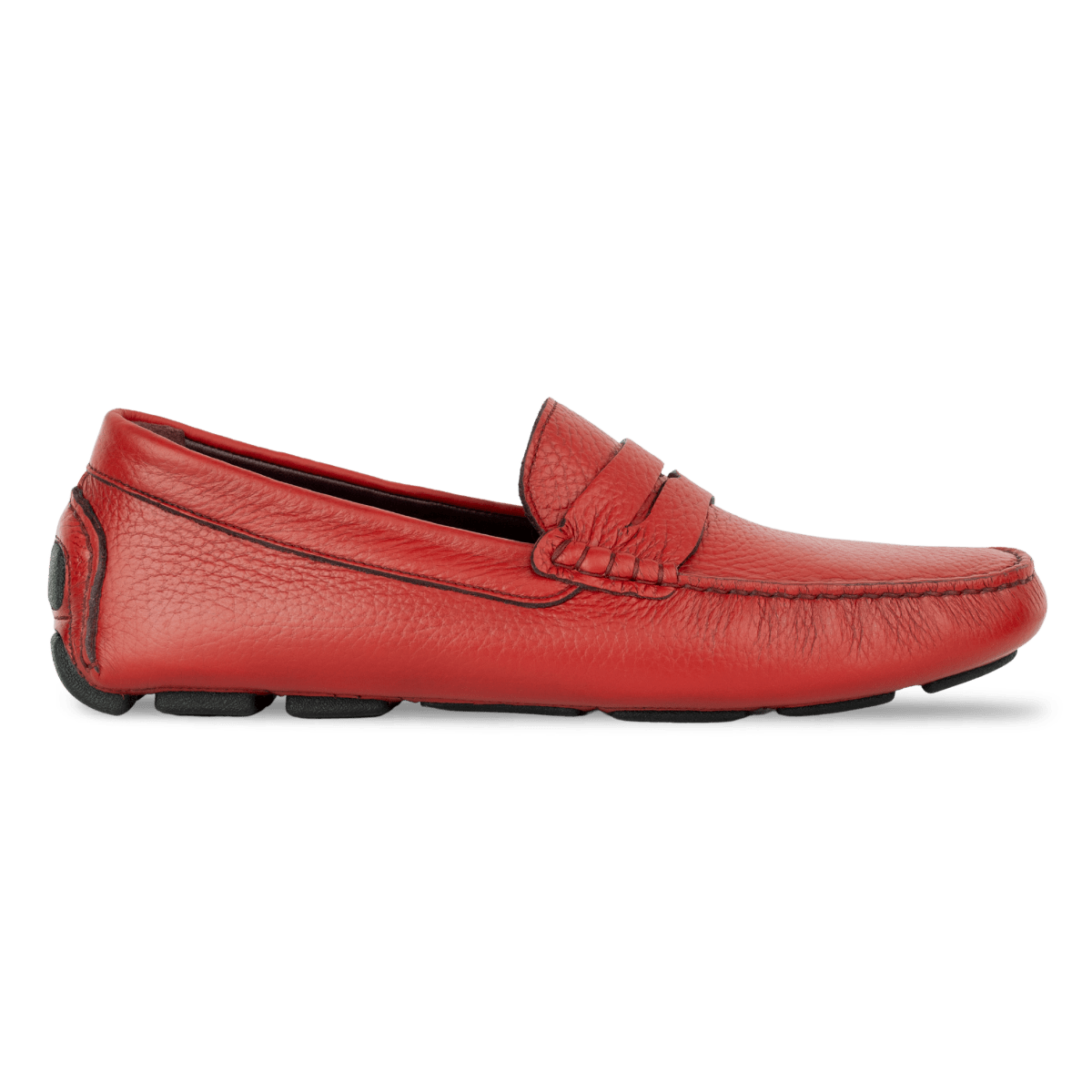 Harvey : Mocassin Homme - Cuir Rouge Toscane - Bleather Maroc