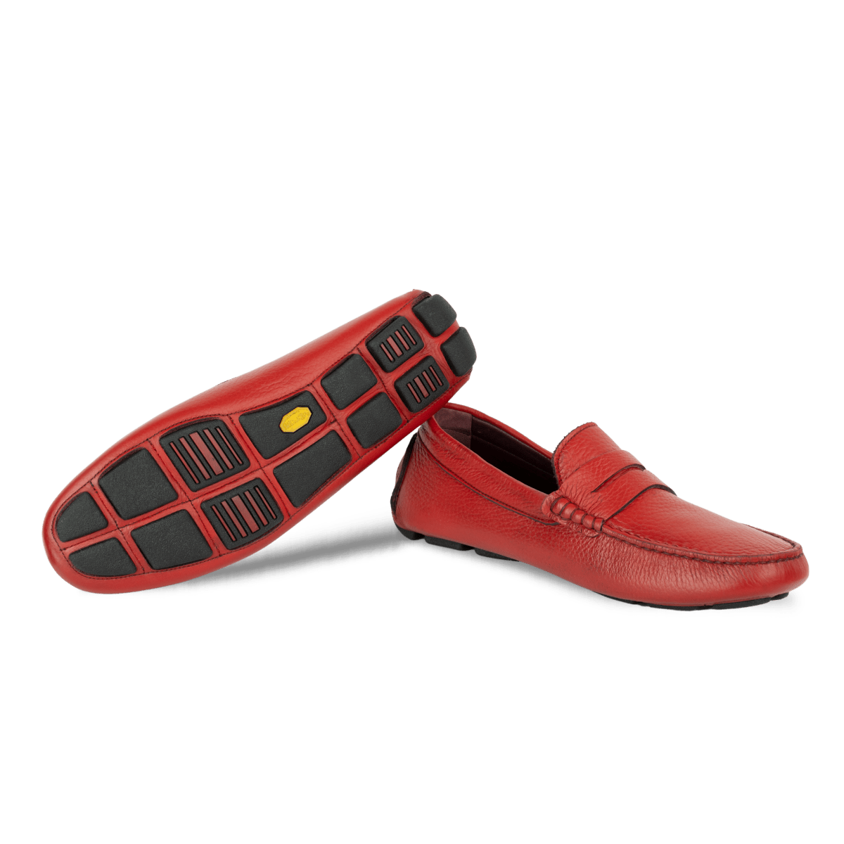 Harvey : Mocassin Homme - Cuir Rouge Toscane - Bleather Maroc
