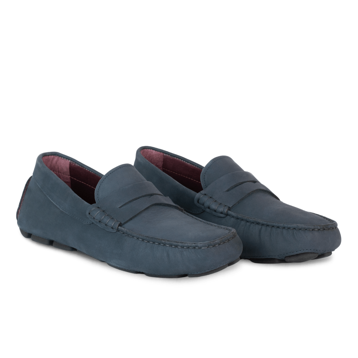 Harvey : Mocassin Homme - Nubuck Bleu Pétrole - Bleather Maroc