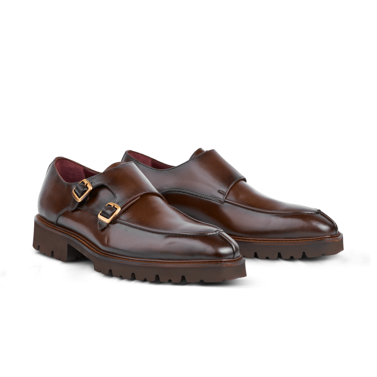 Henry: Chaussures à boucles - Cuir Marron - Bleather Maroc