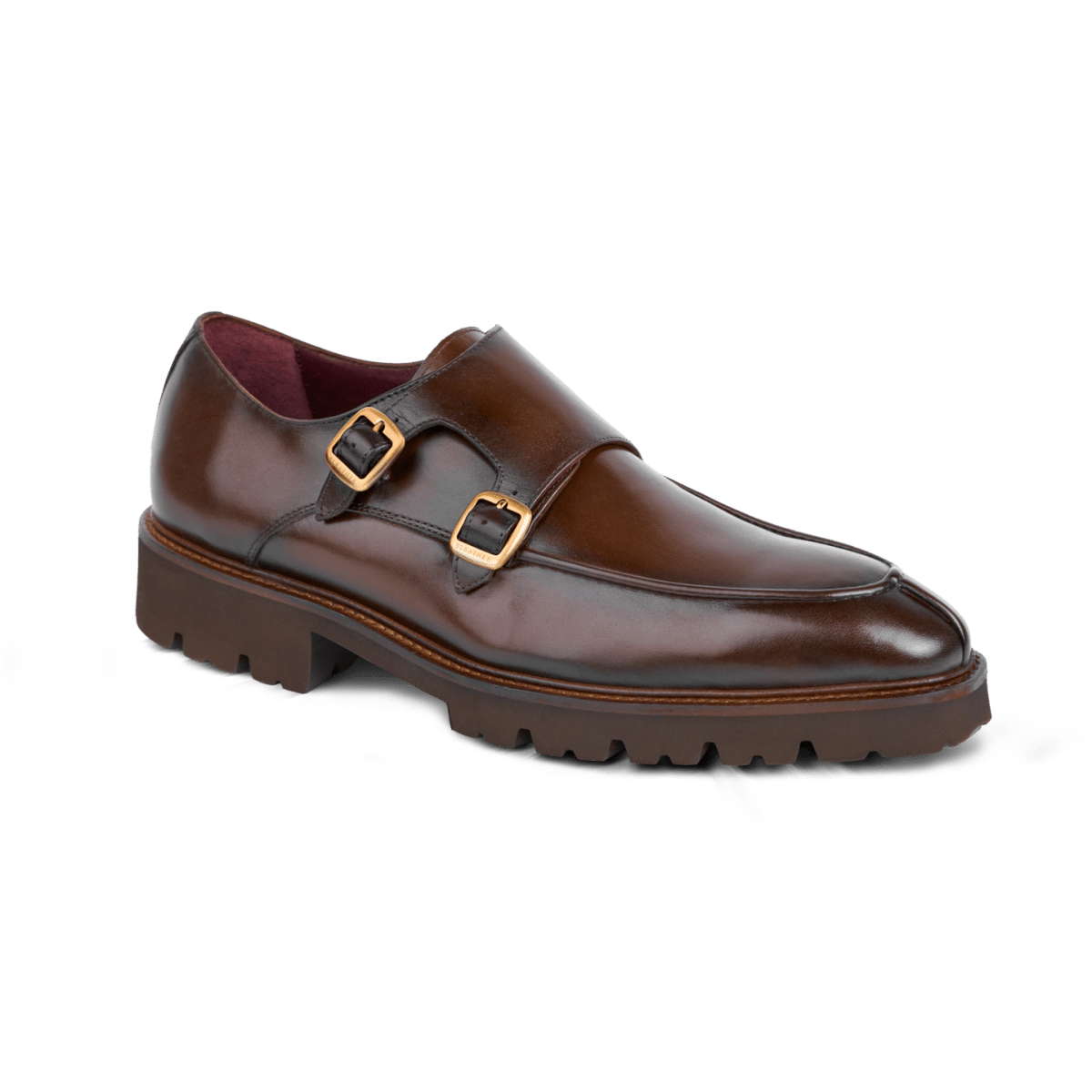 Henry: Chaussures à boucles - Cuir Marron - Bleather Maroc