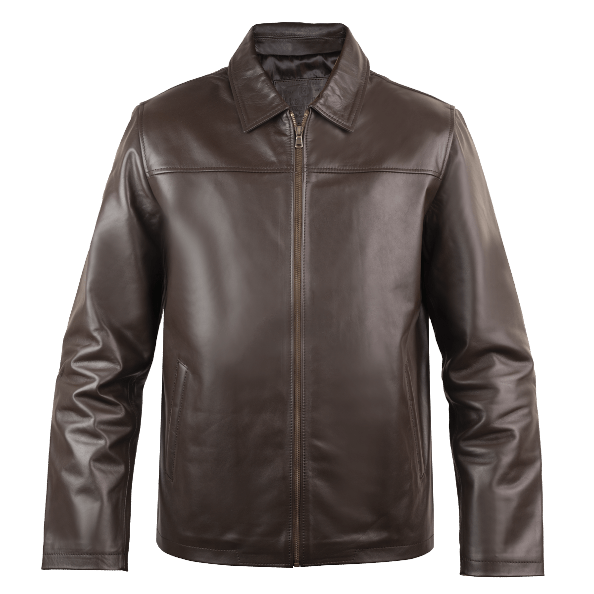 Heritage: Jacket Homme - Cuir Marron Chocolat - Bleather Maroc