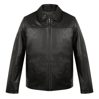 Heritage: Jacket Hommes - Cuir Noir - Bleather Maroc