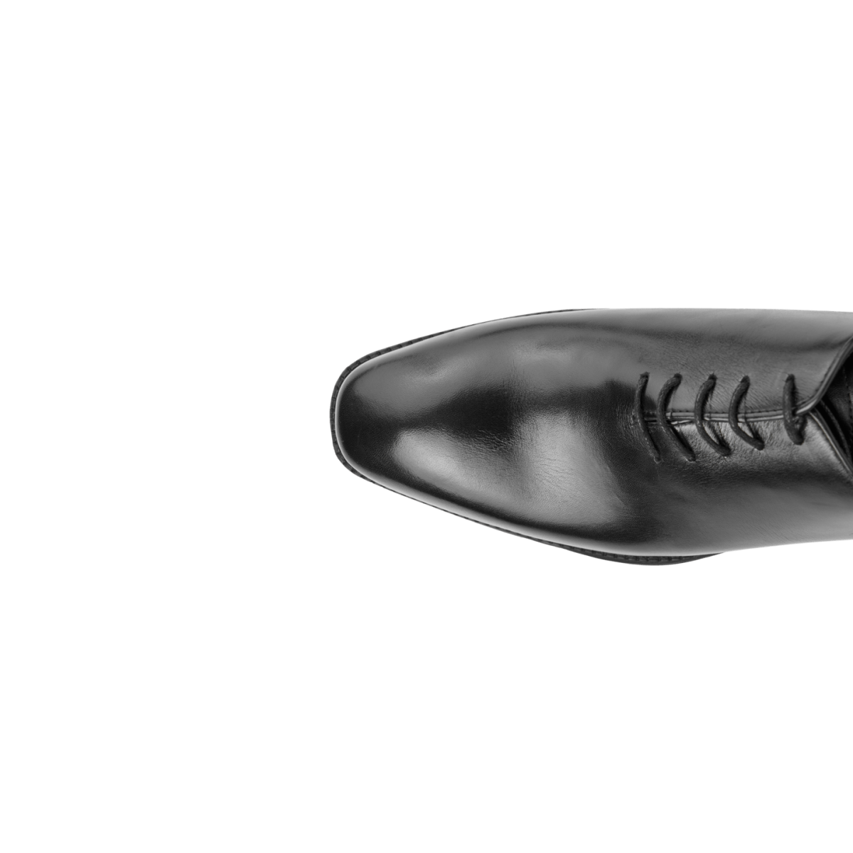 James: Richelieu Homme - Cuir Noir - Bleather Maroc