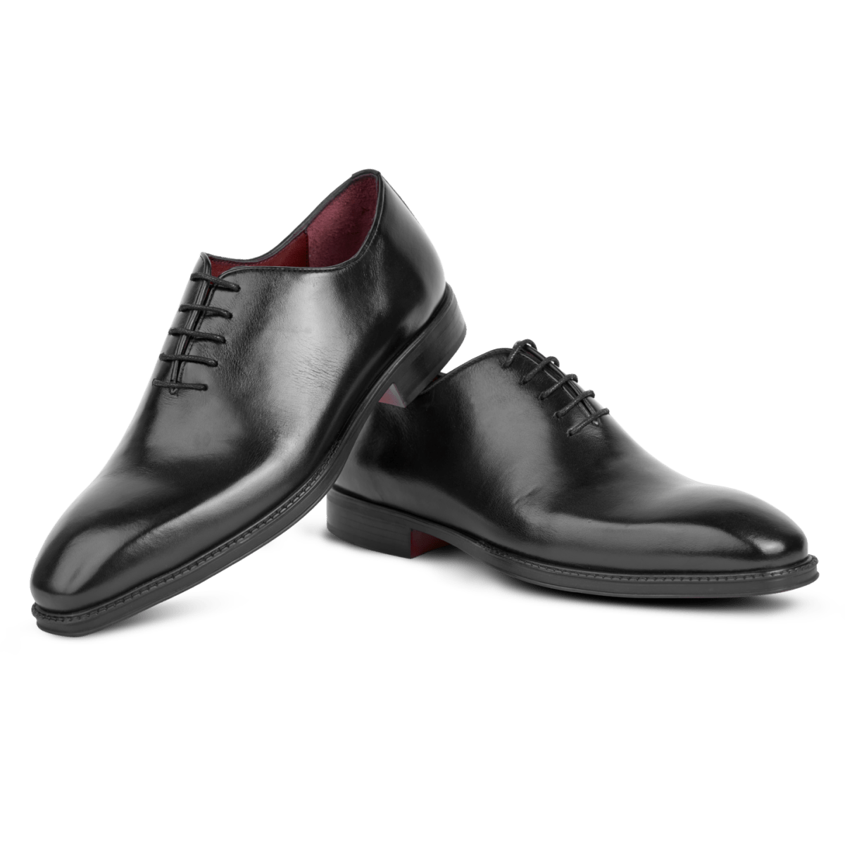 James: Richelieu Homme - Cuir Noir - Bleather Maroc