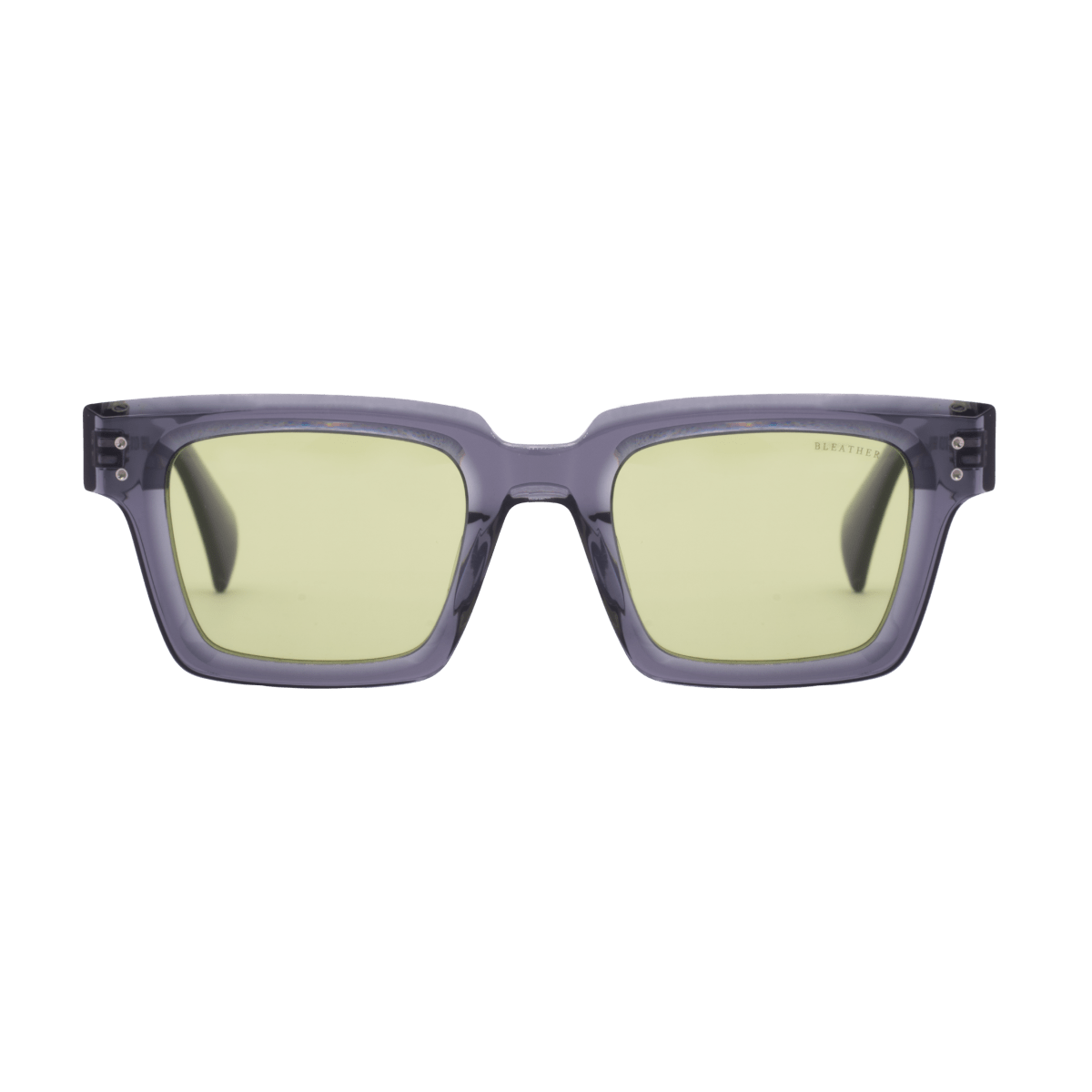 Luca: Lunettes de soleil de luxe Vert trans/Grey - Bleather Maroc
