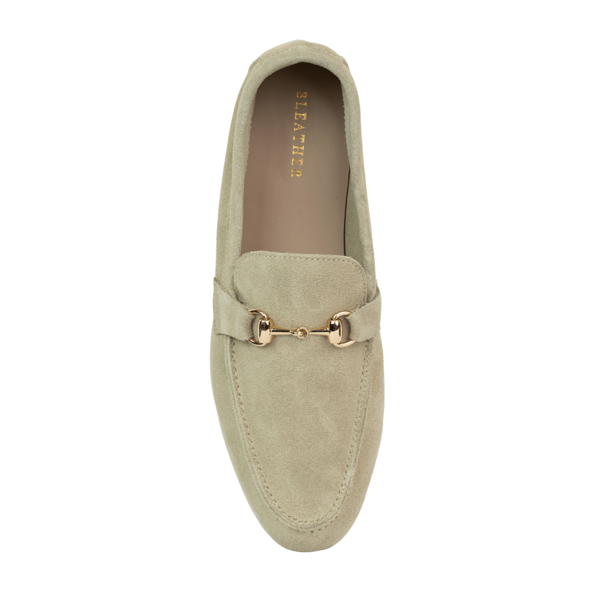 Mila: mocassin Femme - Daim Beige - Bleather Maroc