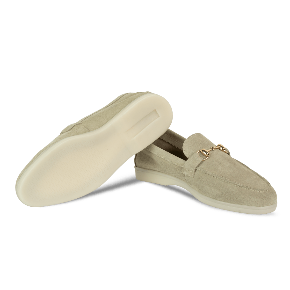 Mila: mocassin Femme - Daim Beige - Bleather Maroc