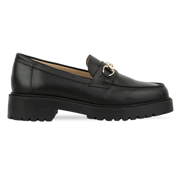 Nova: Mocassin Femmes - Cuir Noir