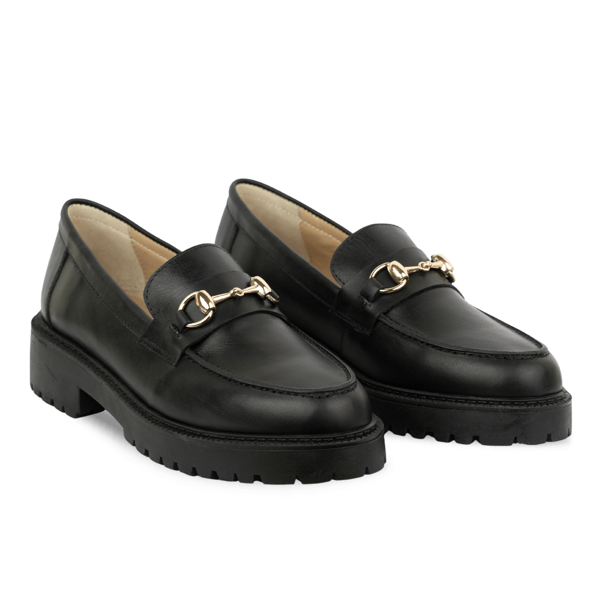 Nova: Mocassin Femmes - Cuir Noir - Bleather Maroc
