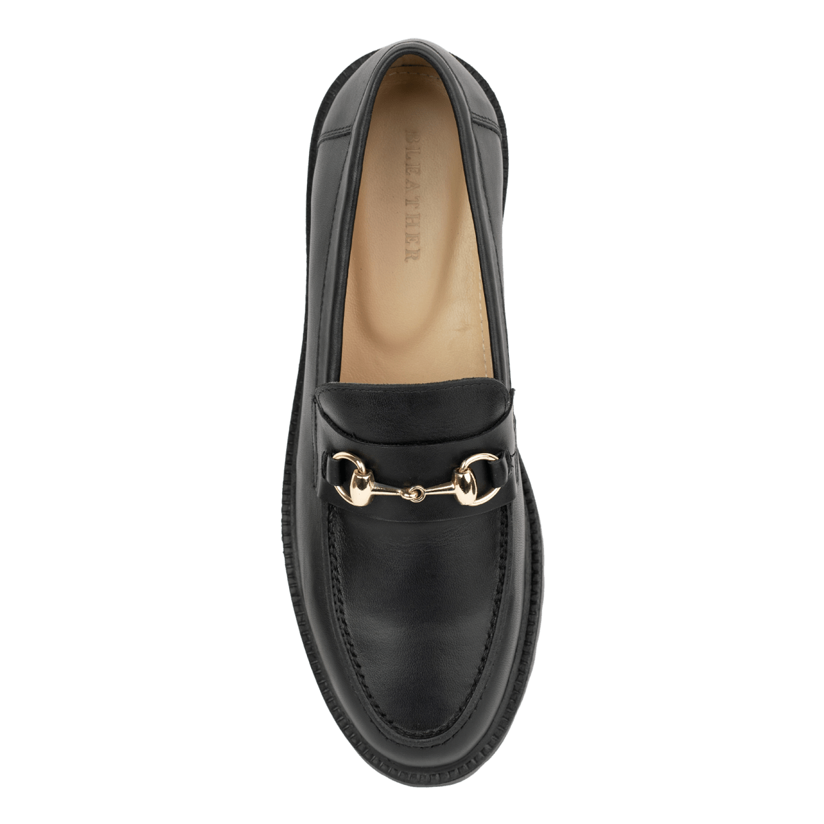 Nova: Mocassin Femmes - Cuir Noir - Bleather Maroc