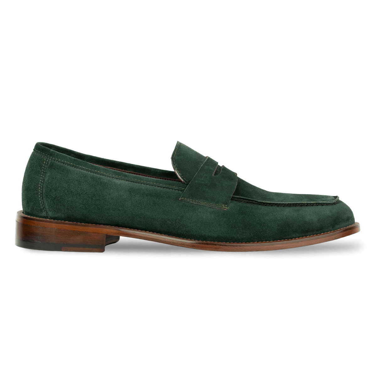 Nowell: Mocassin Homme - Daim Vert Oxford - Bleather Maroc
