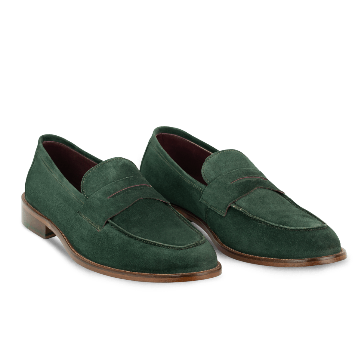 Nowell: Mocassin Homme - Daim Vert Oxford - Bleather Maroc