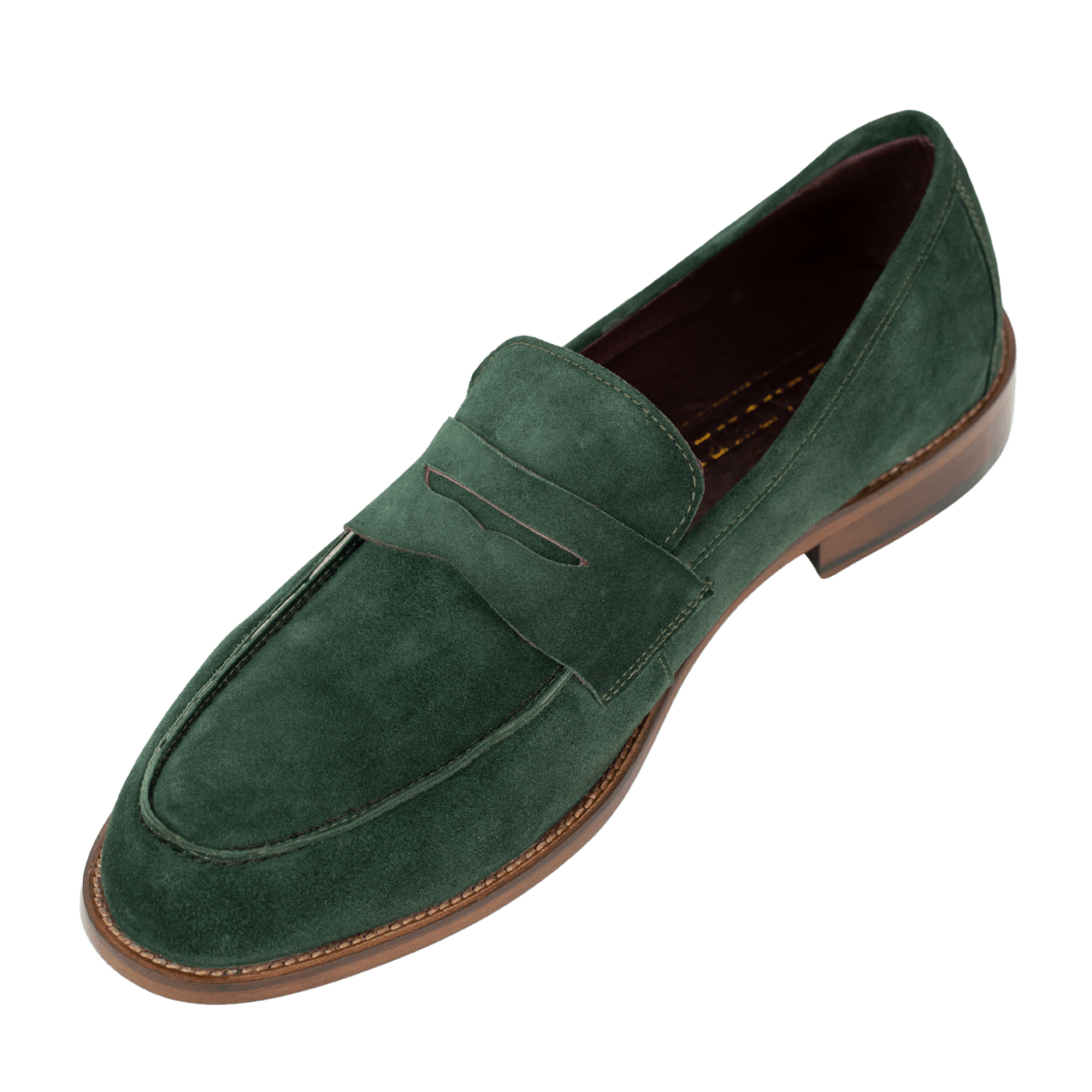 Nowell: Mocassin Homme - Daim Vert Oxford - Bleather Maroc