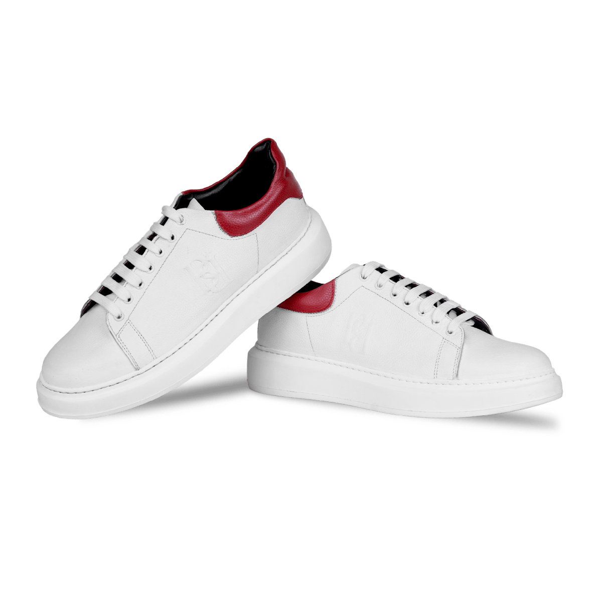 Palmer: Sneakers Homme - Cuir Blanc R'