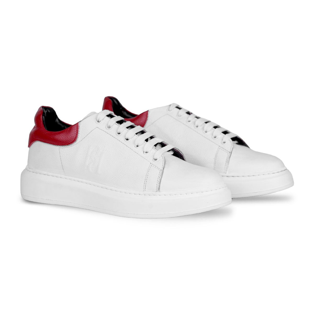 Palmer: Sneakers Homme - Cuir Blanc R'