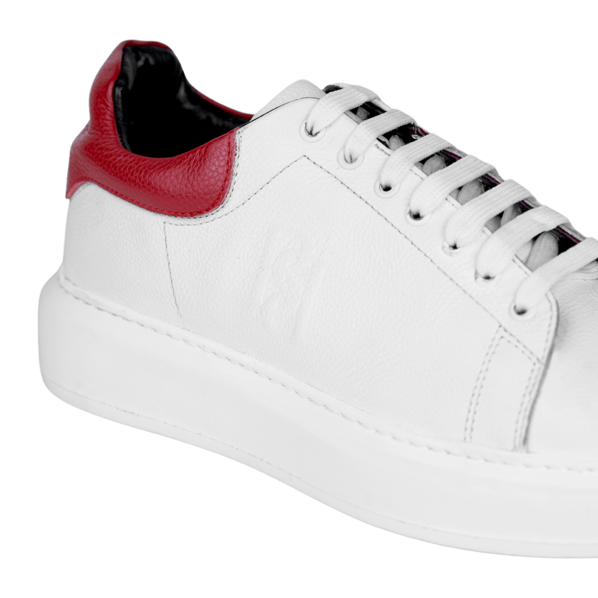 Palmer: Sneakers Homme - Cuir Blanc R'