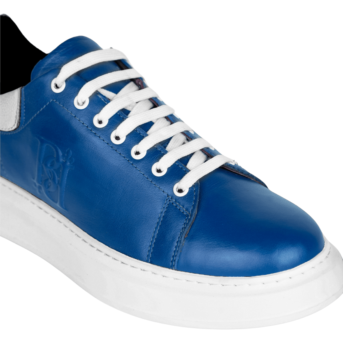 Palmer: Sneakers Homme - Cuir Bleu