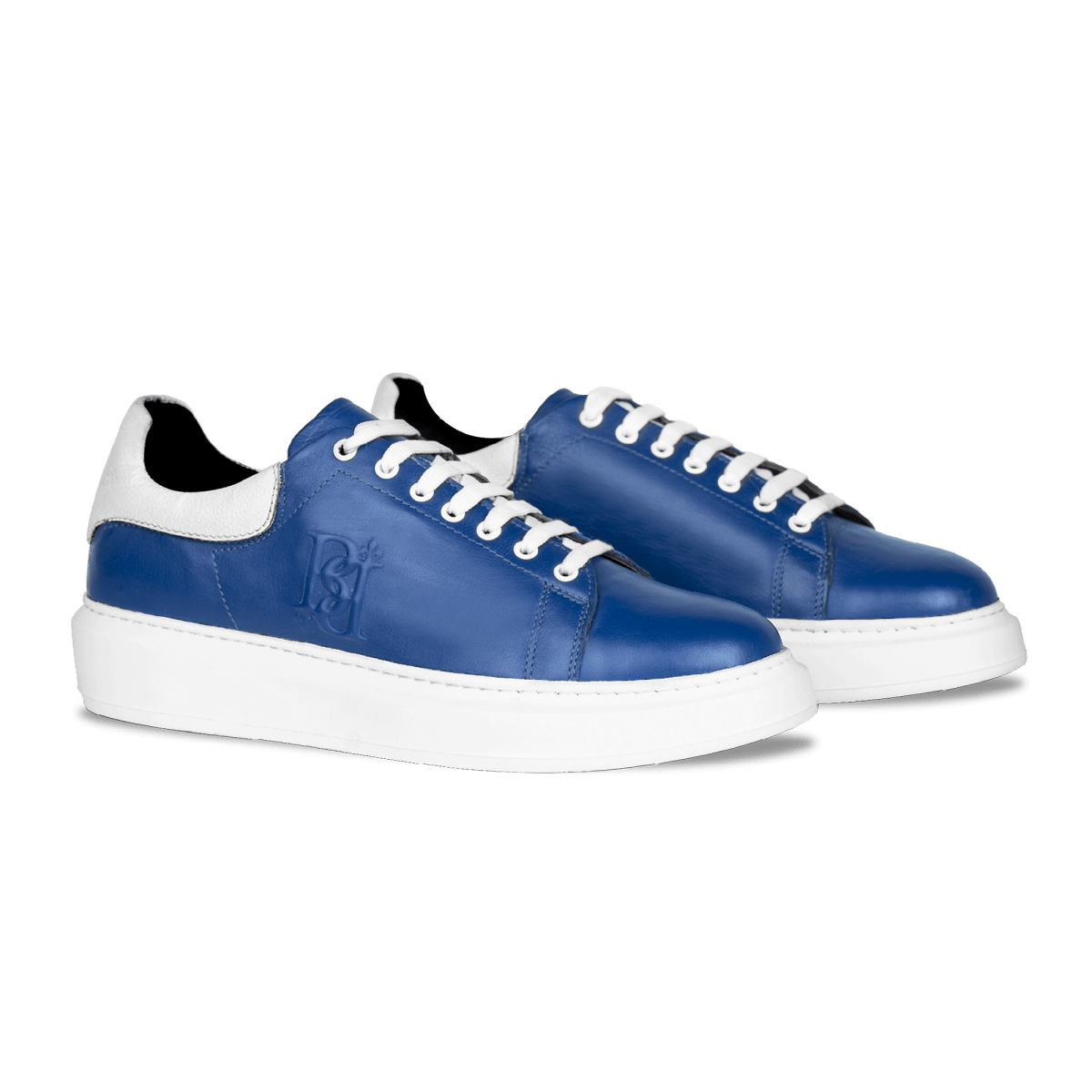 Palmer: Sneakers Homme - Cuir Bleu