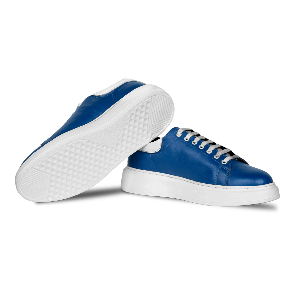 Palmer: Sneakers Homme - Cuir Bleu