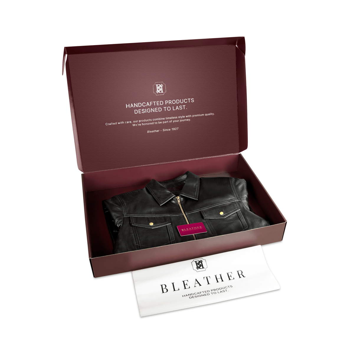 Perfecto: Jacket Hommes - Cuir Marron - Bleather Maroc