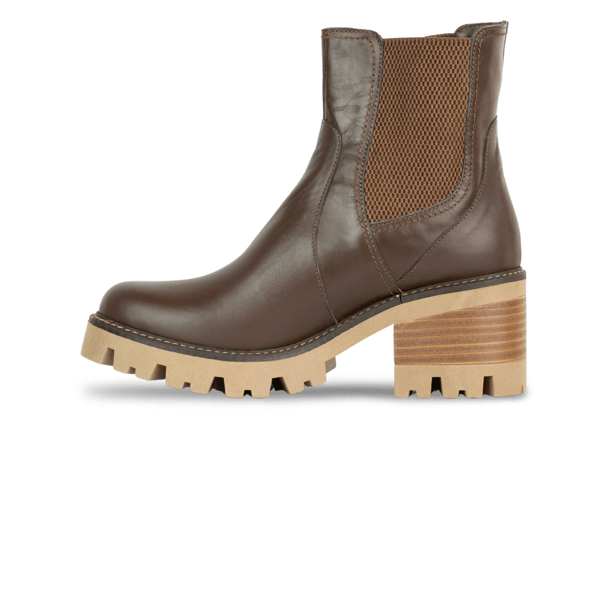 Sienna: Bottines à talons Femme - Cuir Marron - Bleather Maroc