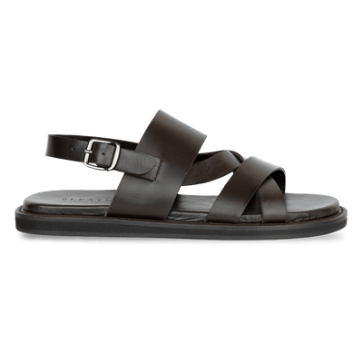 Thalor: Sandales Homme - Cuir Marron - Bleather Maroc
