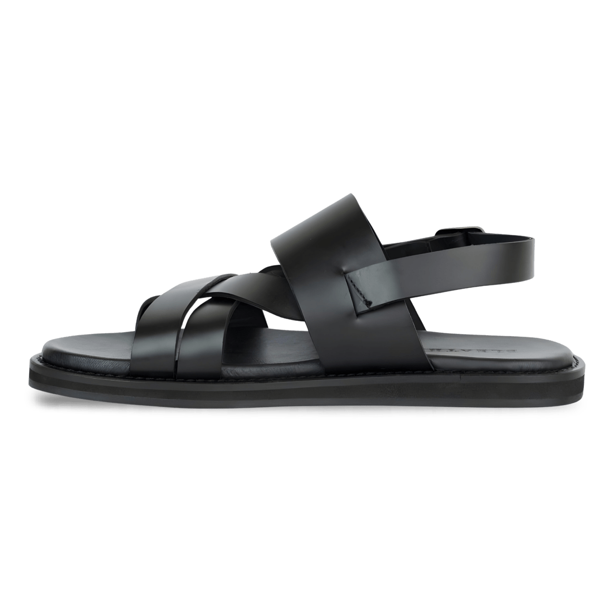 Thalor: Sandales Homme - Cuir Noir - Bleather Maroc