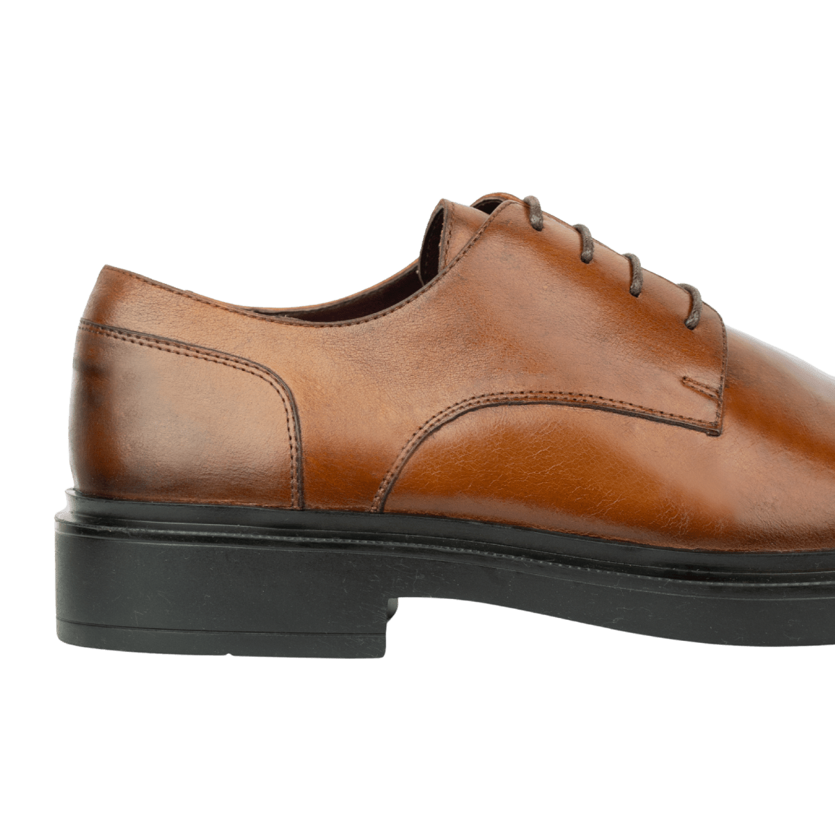 Twist: Derby Homme - Cuir Marron - Bleather Maroc