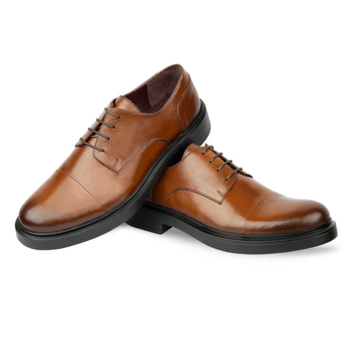 Twist: Derby Homme - Cuir Marron - Bleather Maroc