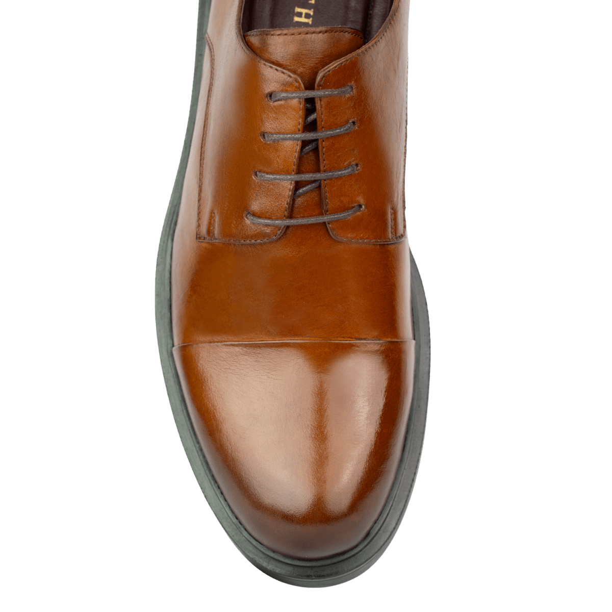 Twist: Derby Homme - Cuir Marron - Bleather Maroc