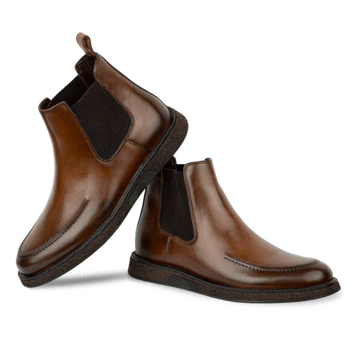 Winter: Chelsea Boots Homme - Cuir Marron - Bleather Maroc
