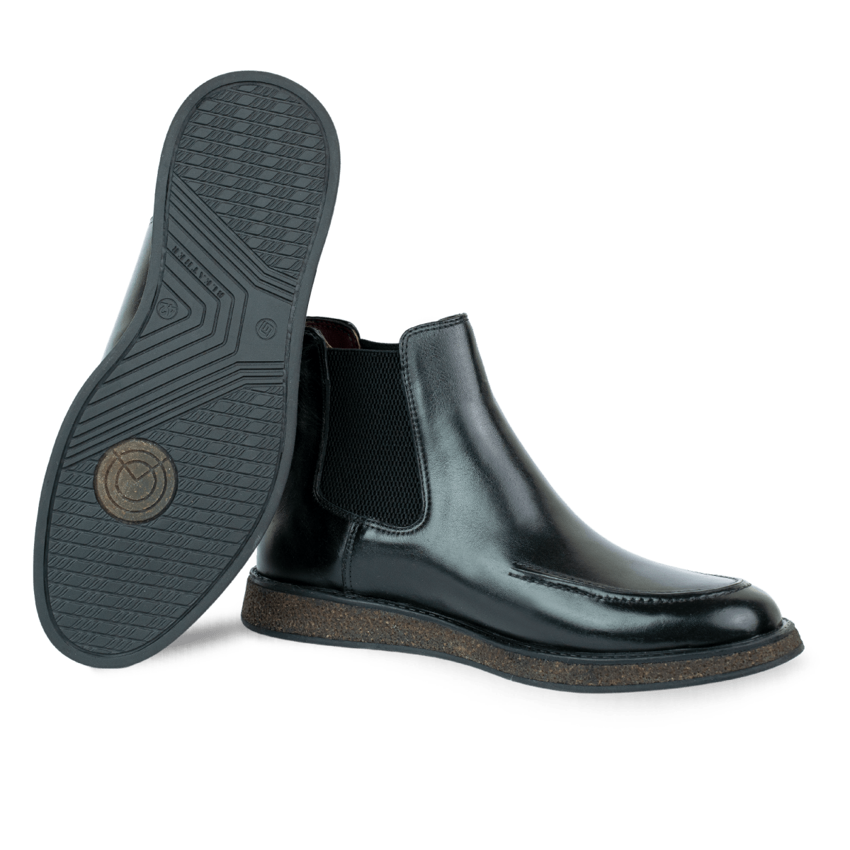 Winter: Chelsea Boots Homme - Cuir Noir - Bleather Maroc