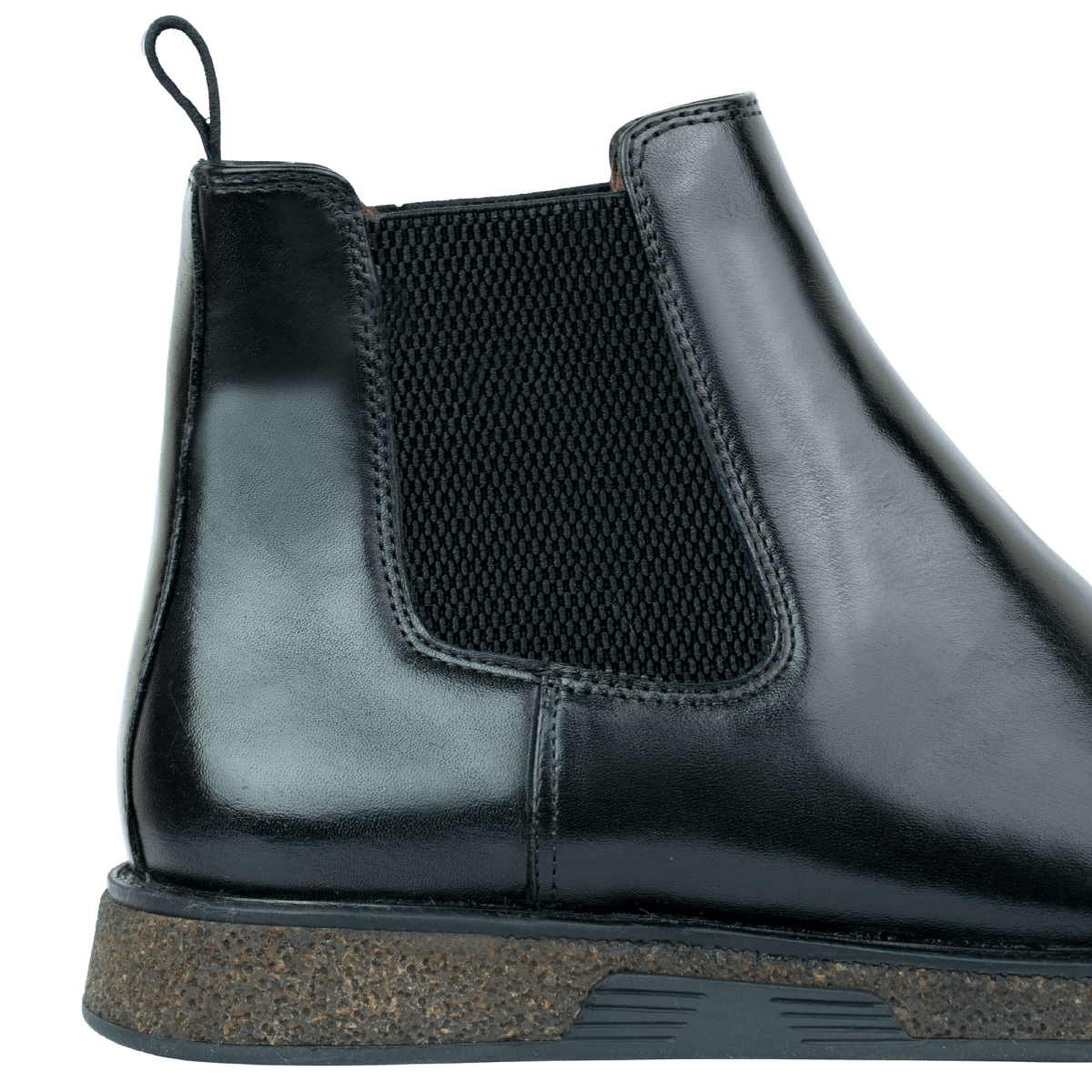 Winter: Chelsea Boots Homme - Cuir Noir - Bleather Maroc