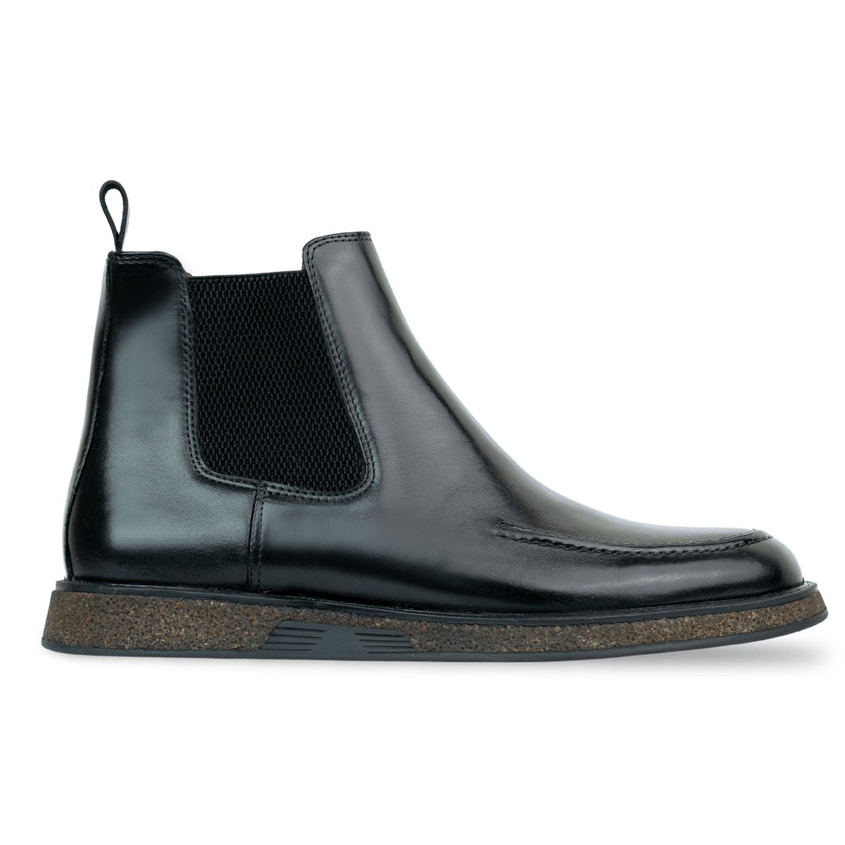 Winter: Chelsea Boots Homme - Cuir Noir - Bleather Maroc