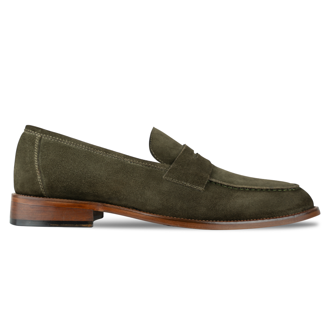 Nowell: Mocassin Homme - Daim Vert