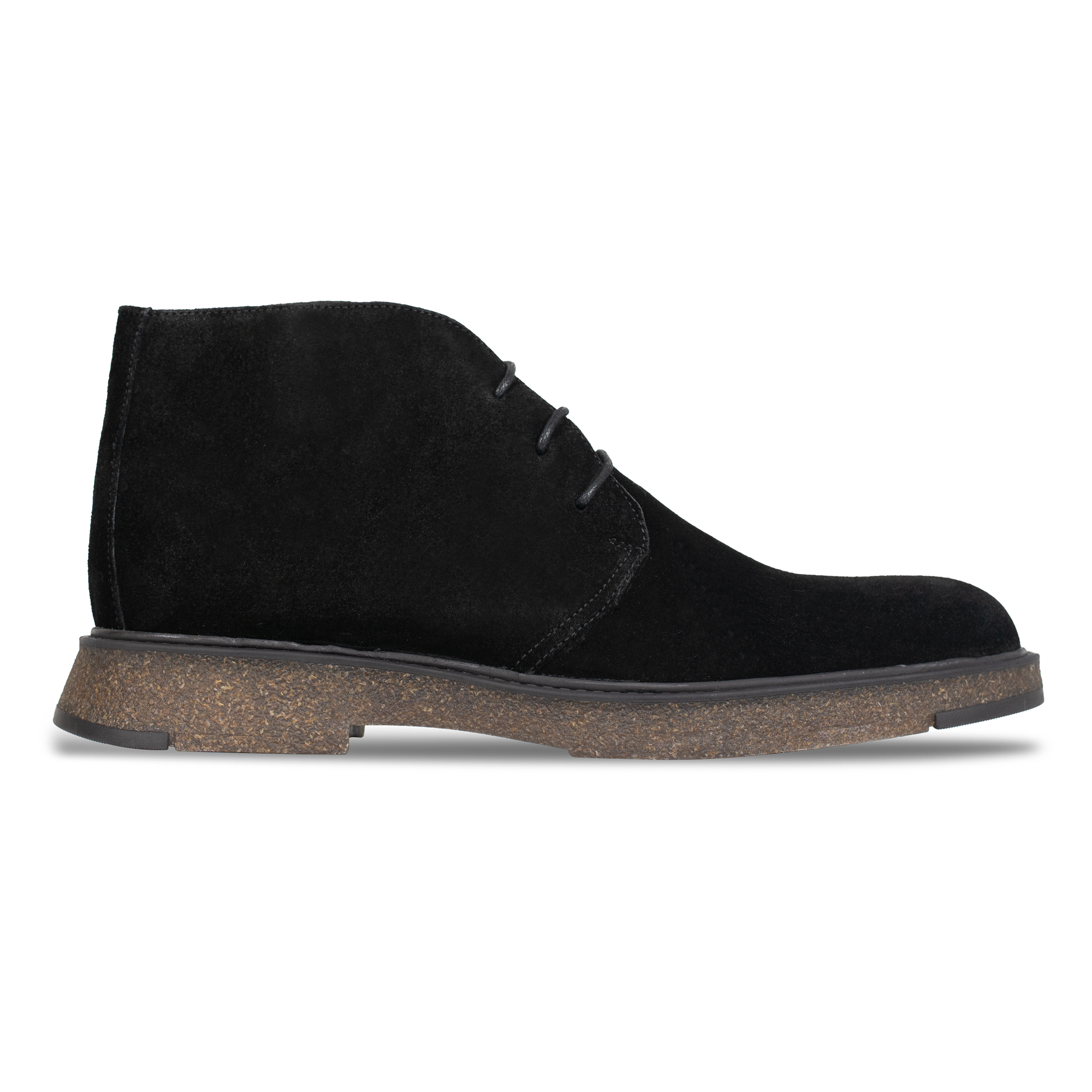 Clarke: Demi Bottes Homme - Daim Noir