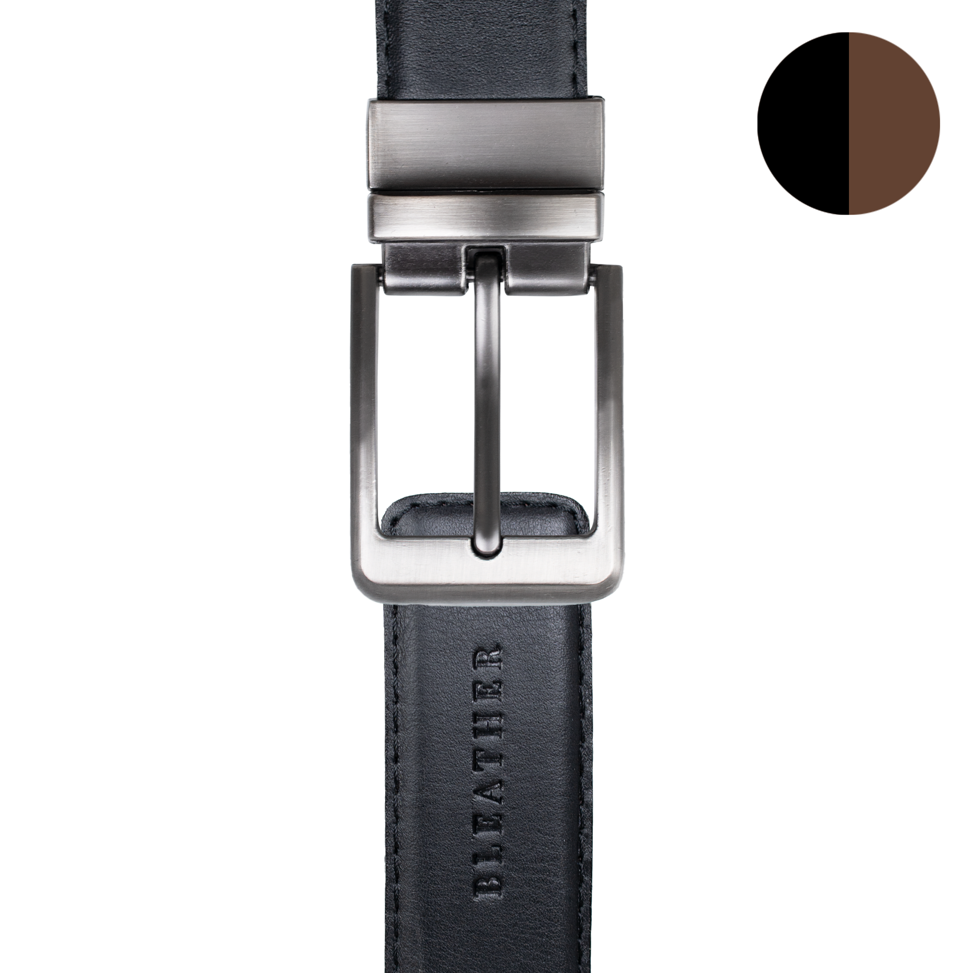 Ceinture: C66 Double face  Noir/Marron
