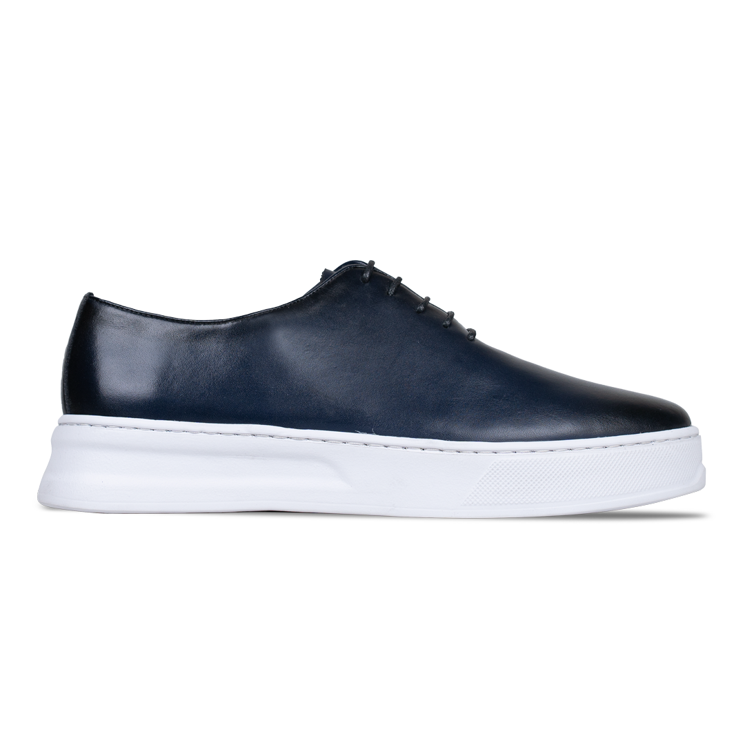 Kirk: Sneakers Homme - Cuir Bleu