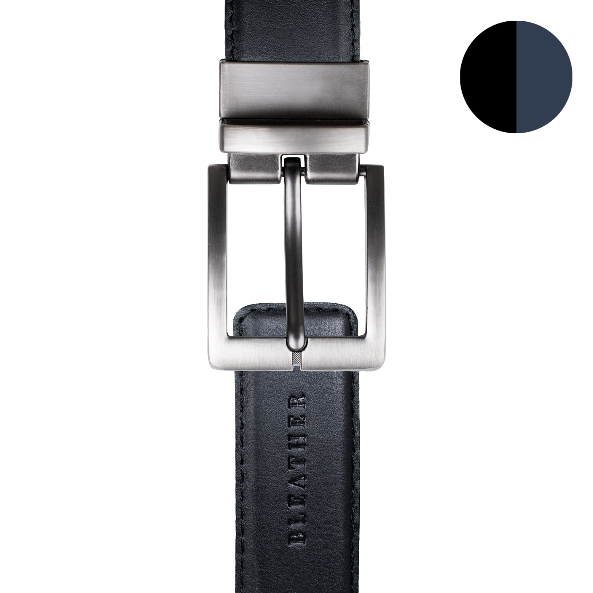 Ceinture: C68 Double face  Noir/Bleu
