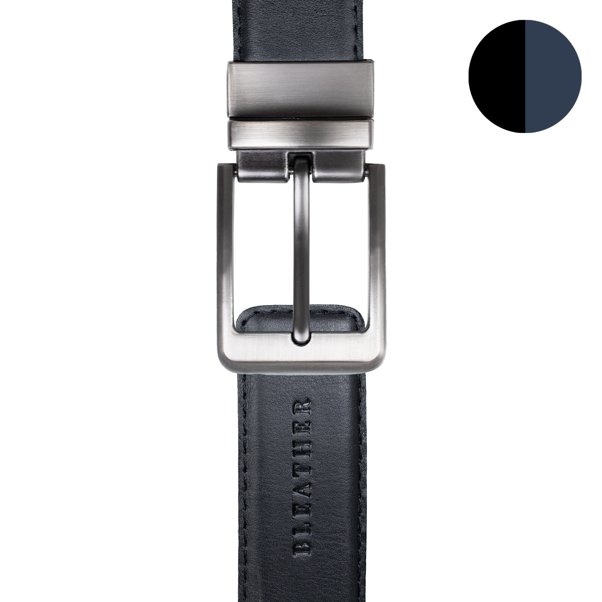Ceinture: C66 Double face  Noir/Bleu